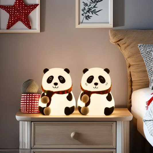 Panda Lamp, Cute Silicone Kawaii Night Lamp For Bedroom With Touch